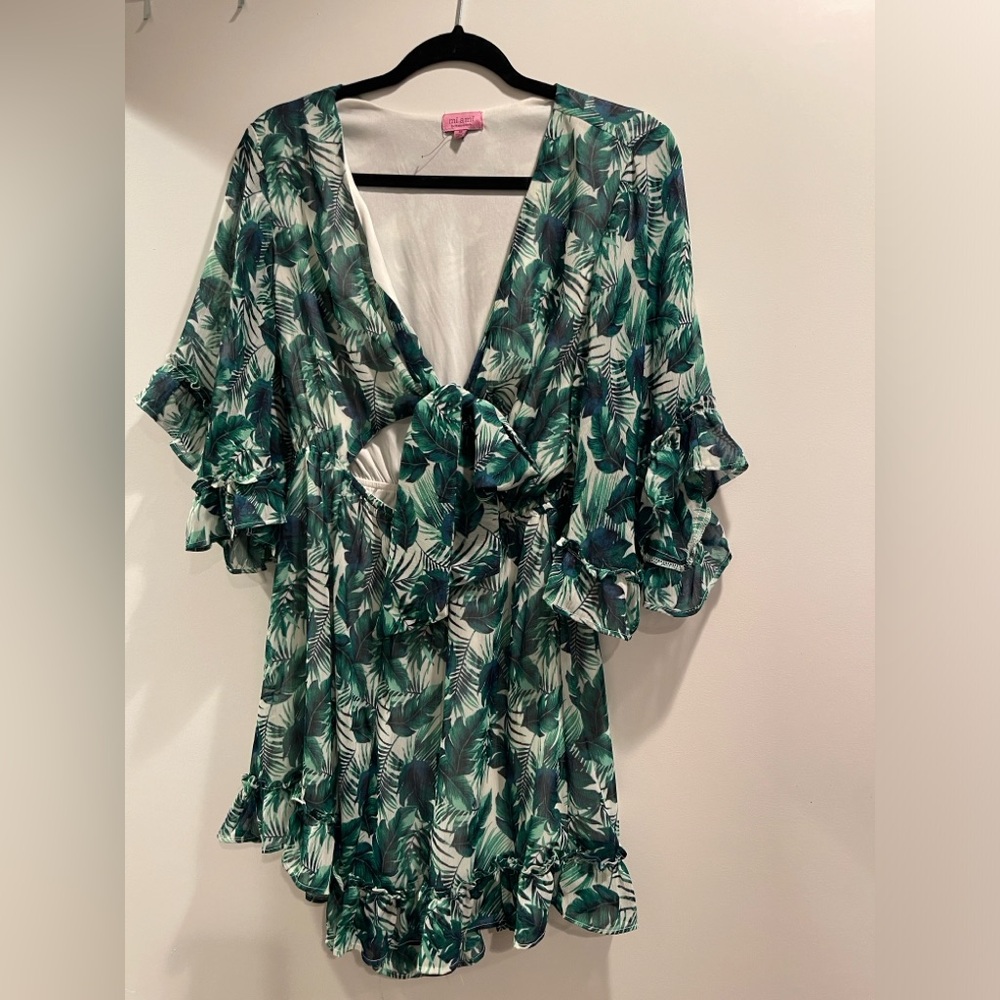 Mi Ami Tropical Print Romper- Francesca‘s